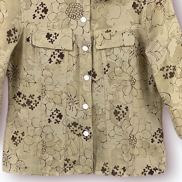 CHICOS LINEN BLEND LIGHTWEIGHT TOP - Picture 3 of 11